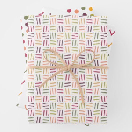 Polka Dots| Wishbones | Weaving lines - Inpakpapier Vel (In situ)