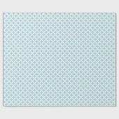 Polka dots wit blauw retro cadeaupapier (Vlak)