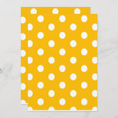  Polka Dots Wit en Geel Patroon, Kleur Kaart (Voorkant / Achterkant)