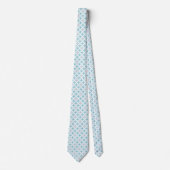 Polka dots wit roze blauw retro stropdas (Voorkant)