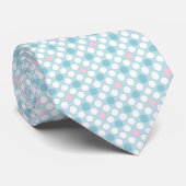 Polka dots wit roze blauw retro stropdas (Opgerold)