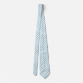 Polka dots wit roze blauw retro stropdas (Achterkant)