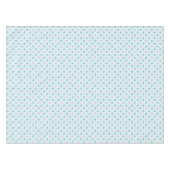 Polka dots wit roze blauw retro tafelkleed (Voorkant (Horizontaal))