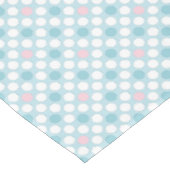 Polka dots wit roze blauw retro tafelkleed (Gekanteld)