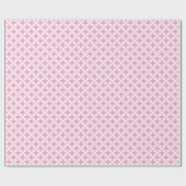 Polka dots wit roze retro cadeaupapier (Vlak)