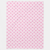 Polka dots wit roze retro fleece deken (Voorkant)