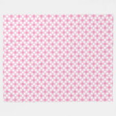 Polka dots wit roze retro fleece deken (Voorkant (Horizontaal))