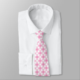 Polka dots wit roze retro stropdas