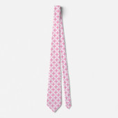 Polka dots wit roze retro stropdas (Voorkant)