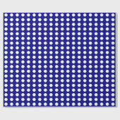 Polka dots witte marinevis cadeaupapier (Vlak)