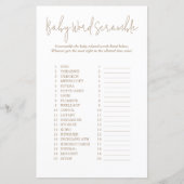 Polka Dots Word Scramble Animals Baby shower Game (Voorkant)