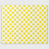Polka Dots Yellow Cadeaupapier (Vlak)