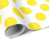Polka Dots Yellow Cadeaupapier (Rol Hoek)