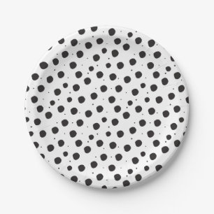 Polka dots Ze is de knoop Vrijgezellenfeest binden Papieren Bordje