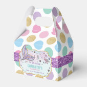 Polka Dots Zeemeermin Verjaardag Baby shower Dank  Bedankdoosjes (Achterkant)