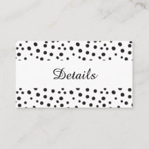 Polka Dots. Zwart-wit bruiloft details