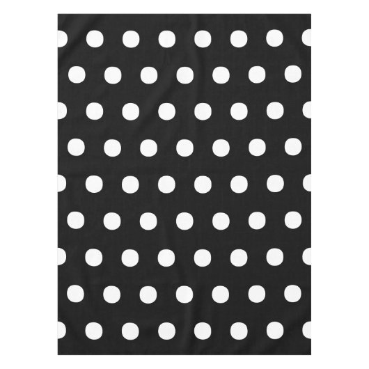Polka dots Zwart-wit elegante grote vet Tafelkleed (Voorkant)