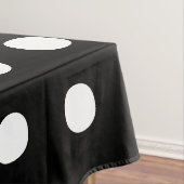 Polka dots Zwart-wit elegante grote vet Tafelkleed (Voorbeeld)