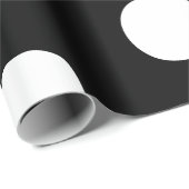 Polka dots Zwart wit groot vet elegant patroon Cadeaupapier (Rol Hoek)