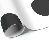 Polka dots Zwart wit groot vet elegant patroon Cadeaupapier (Rol Hoek)