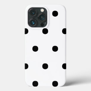 Polka dots Zwart wit groot vet elegant patroon Case-Mate iPhone Case