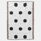 Polka dots Zwart wit groot vet elegant patroon Deken (Voorkant Verticaal)