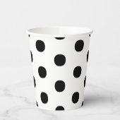 Polka dots Zwart wit groot vet elegant patroon Papieren Bekers (Links)