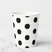 Polka dots Zwart wit groot vet elegant patroon Papieren Bekers (Voorkant)