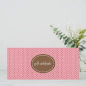 Polka Dotted Boutique Style Cadeaubonnen (Staand voorkant)