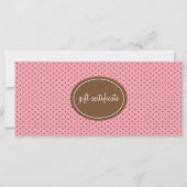 Polka Dotted Boutique Style Cadeaubonnen (Voorkant)