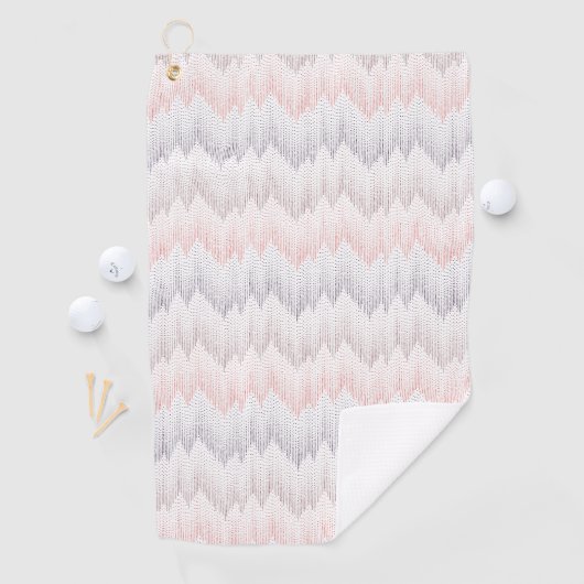 Polka Dotted Mountain Peak Pattern Golfhanddoek (Insitu)