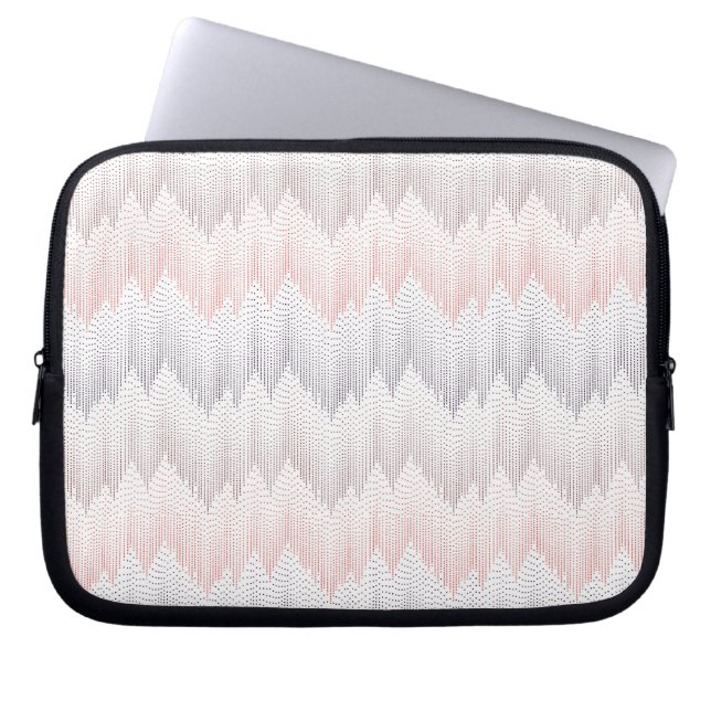 Polka Dotted Mountain Peak Pattern Laptop Sleeve (Voorkant)