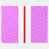 Polka Dotted Snoep Roze Helder Rood Wit Strepen Fleece Deken (Voorkant (Horizontaal))