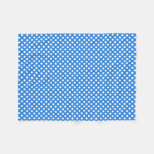 Polka Dotted Summer Blue Fleece Deken (Voorkant (Horizontaal))