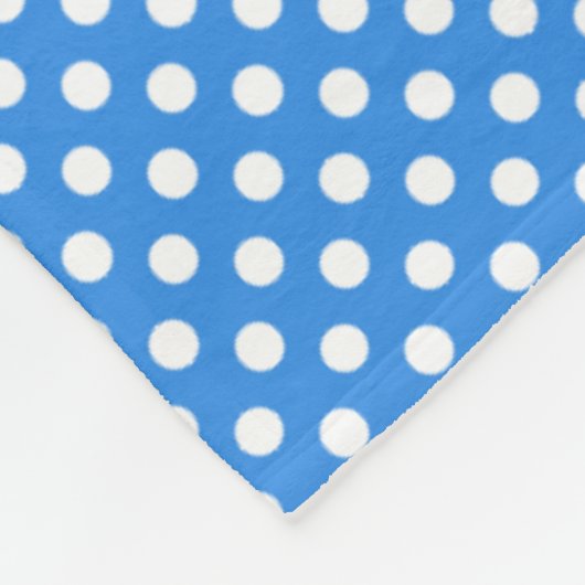 Polka Dotted Summer Blue Fleece Deken (Hoek)