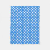 Polka Dotted Summer Blue Fleece Deken (Voorkant)