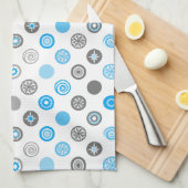 Polka Dotted Winter White Seasonal Kitchen Towel Theedoek (Quarter Fold)