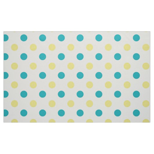 Polka gestippelde stof/Blauwgroen & geel Stof (Fat Quarter)
