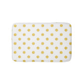 Polka Gold Glitter Stippen Textuur Badmat (Voorkant)