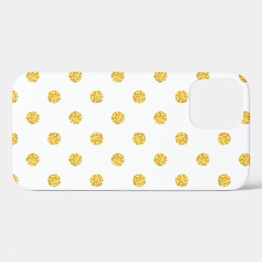 Polka Gold Glitter Stippen Textuur Case-Mate iPhone Case (Achterkant (horizontaal))