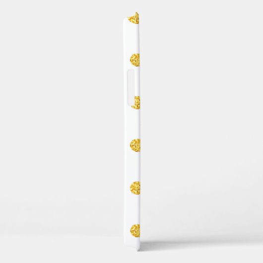 Polka Gold Glitter Stippen Textuur Case-Mate iPhone Case (Achterkant / Rechts)