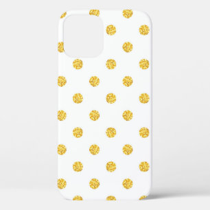 Polka Gold Glitter Stippen Textuur Case-Mate iPhone Case