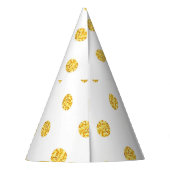 Polka Gold Glitter Stippen Textuur Feesthoedjes (Achterkant)