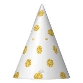 Polka Gold Glitter Stippen Textuur Feesthoedjes (Links)