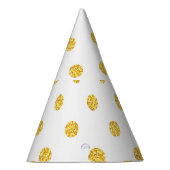 Polka Gold Glitter Stippen Textuur Feesthoedjes (Rechts)
