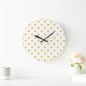 Polka Gold Glitter Stippen Textuur Grote Klok (Huis)