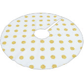 Polka Gold Glitter Stippen Textuur Kerstboom Rok (Gekanteld)