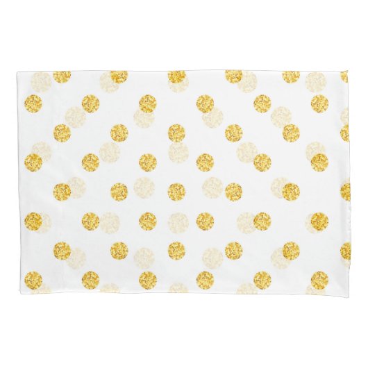 Polka Gold Glitter Stippen Textuur Kussensloop (Voorkant)