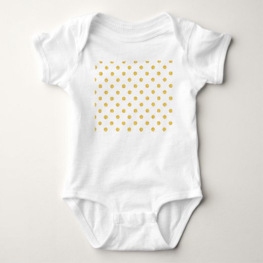 Polka Gold Glitter Stippen Textuur Romper (Voorkant)