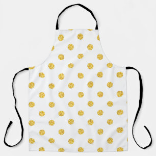 Polka Gold Glitter Stippen Textuur Schort